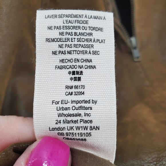 Free People Modern Femme Retro Y2k Vibe Boho Chic Brown Vegan Suede Mini Skirt 2 - Picture 5 of 7